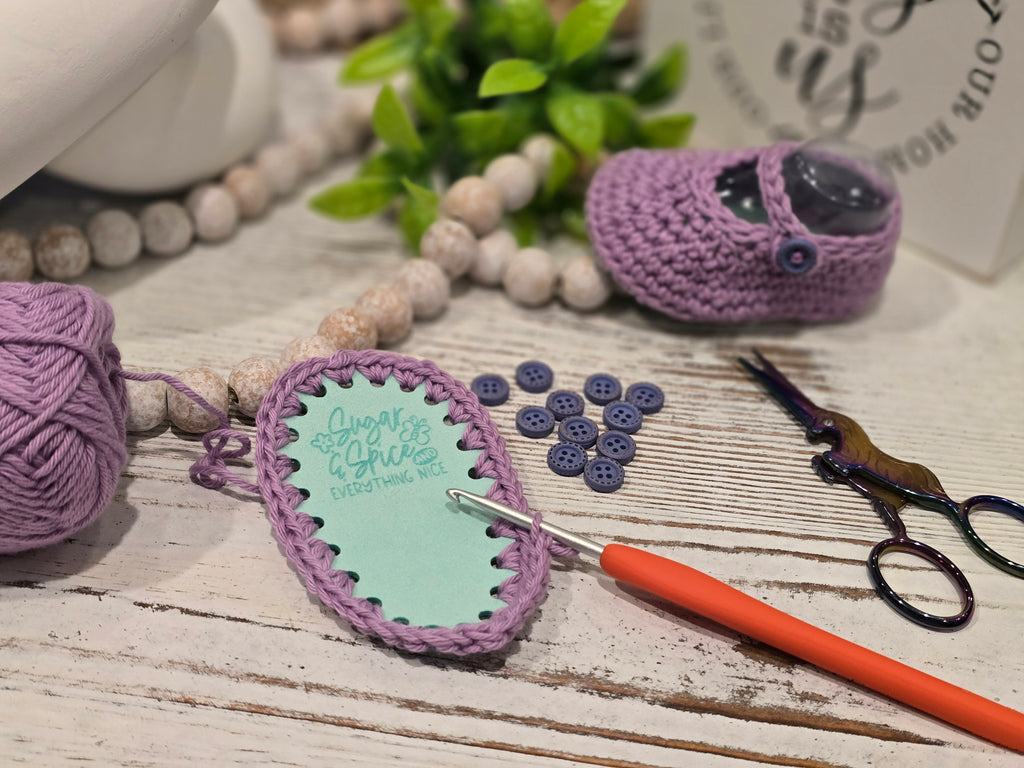 Mary Jane Baby Booties Crochet Pattern