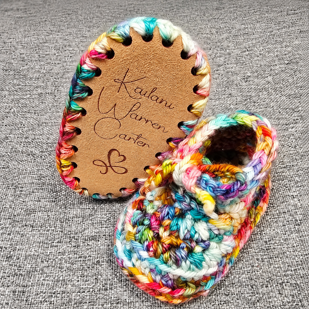 Custom Microsuede Baby Bootie Soles
