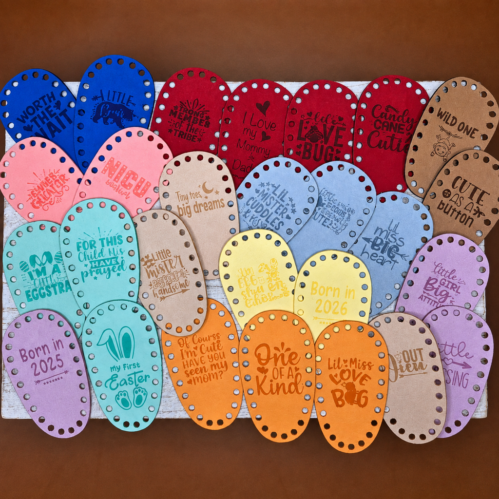 Custom Microsuede Baby Bootie Soles