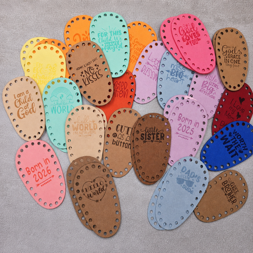 Custom Microsuede Baby Bootie Soles