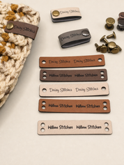 Custom Classic Faux Leather Skinny Tags – Mini, Midi & Maxi