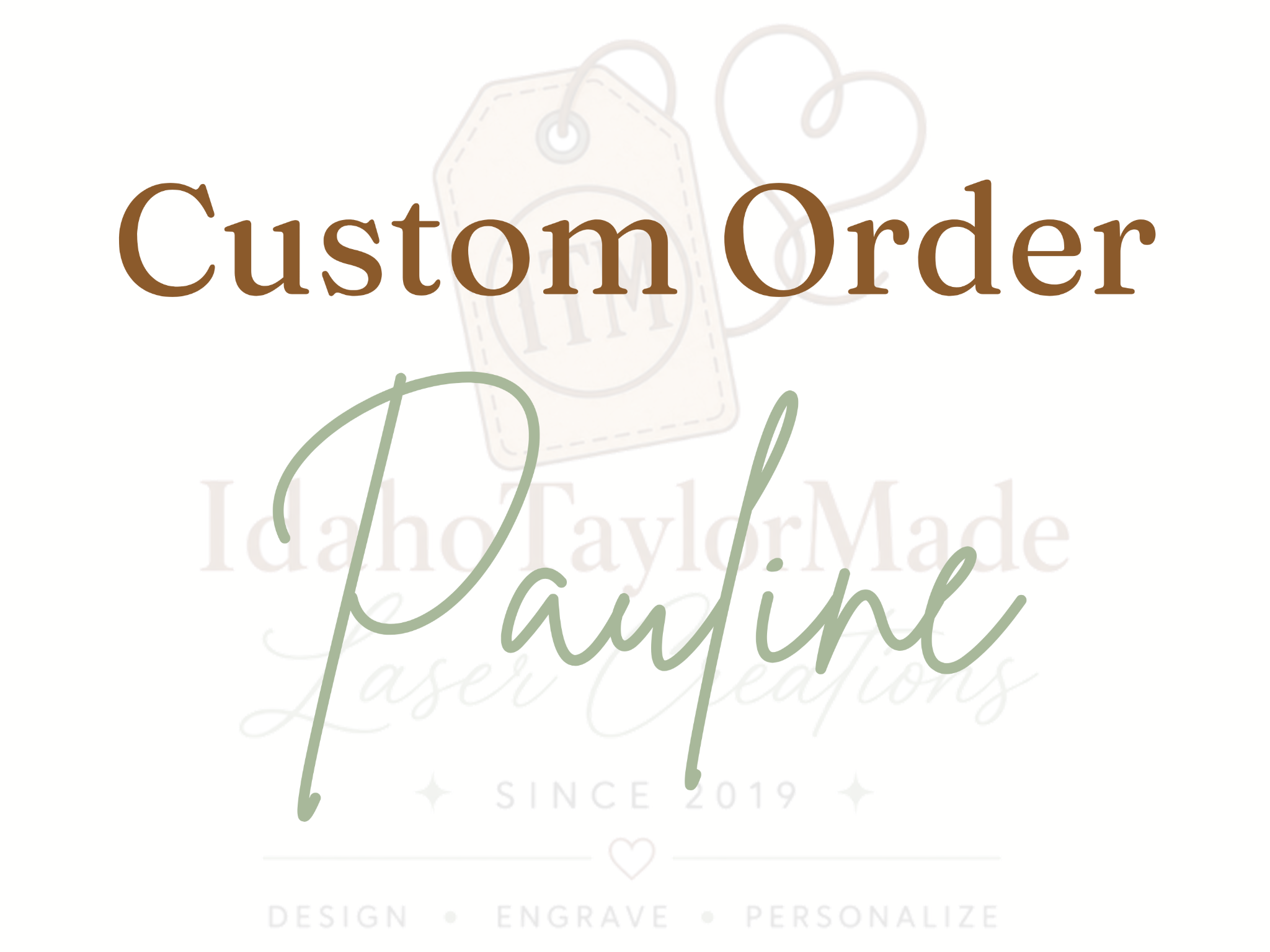 Custom Order for Pauline