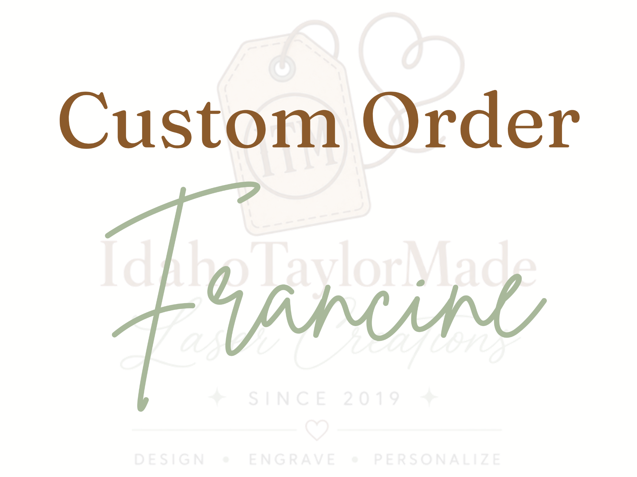 Custom Order cover for Francine