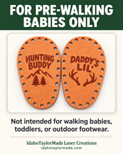 Custom Microsuede Baby Bootie Soles