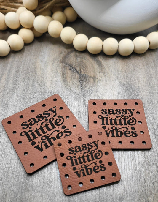 Sassy Little Vibes Crochet Beanie Patch! Knit Hat Patch! Faux Leather! Ultrasuede! 3 Sizes! Boho Patch! Patch for Handmade Items! Family Patches!