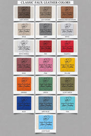 Classic faux leather color card
