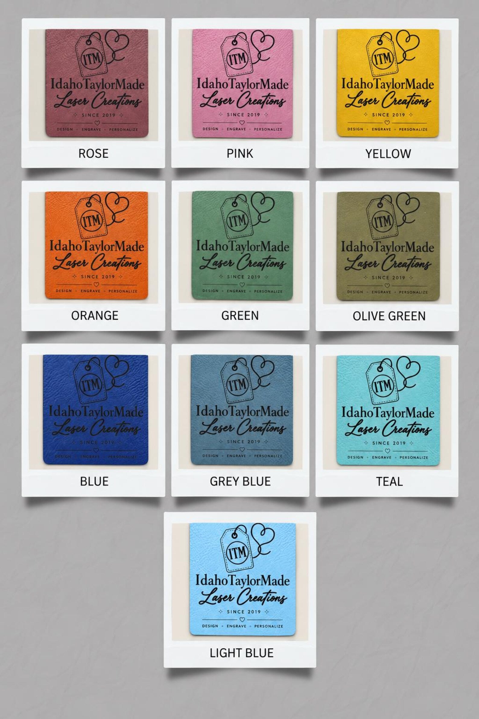 Classic faux leather color chart, page two
