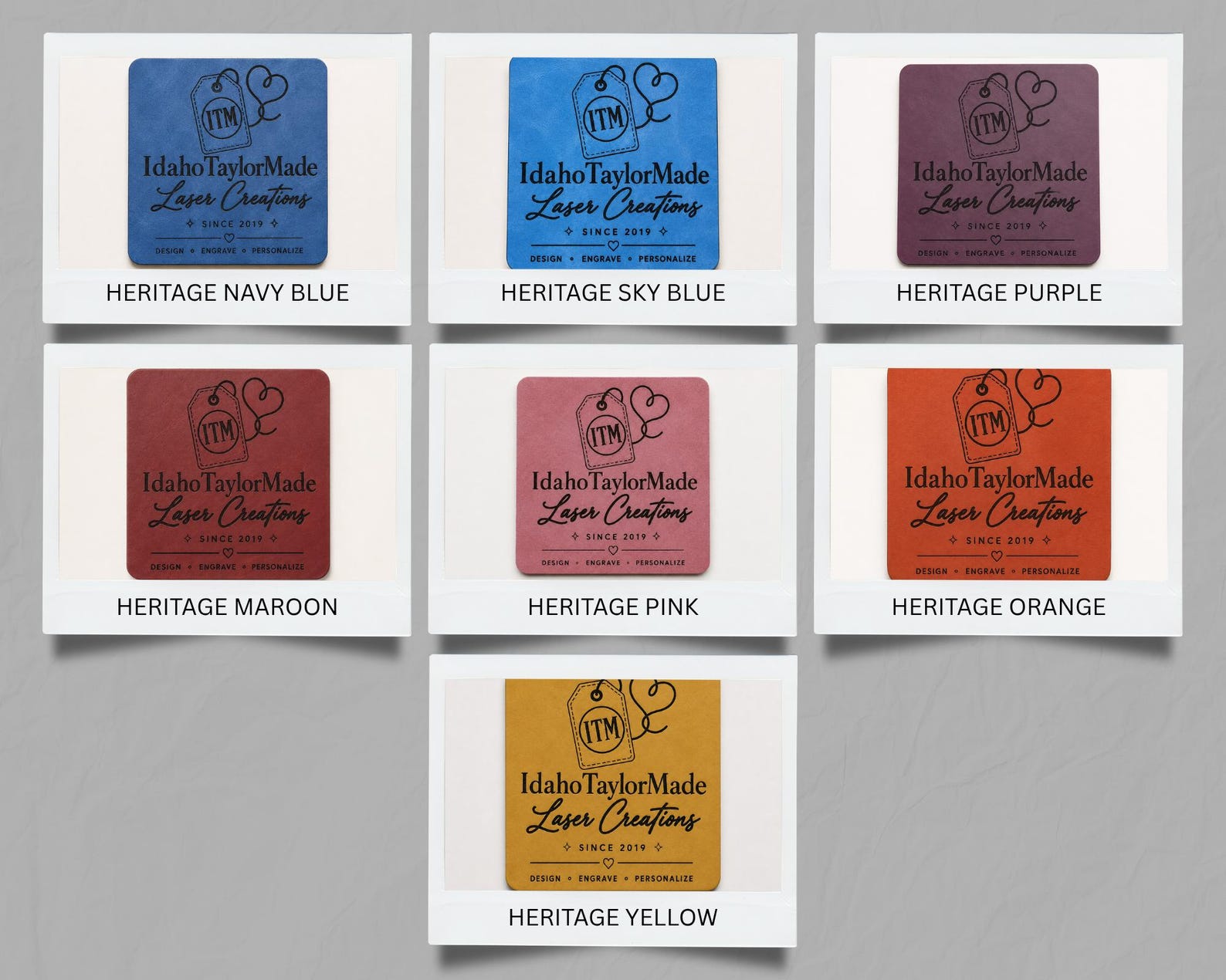 Heritage faux leather color chart, page two