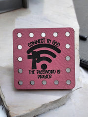 Connect to God Faux Leather Patch: Prayer Password, Sew-On Tag — photo 6