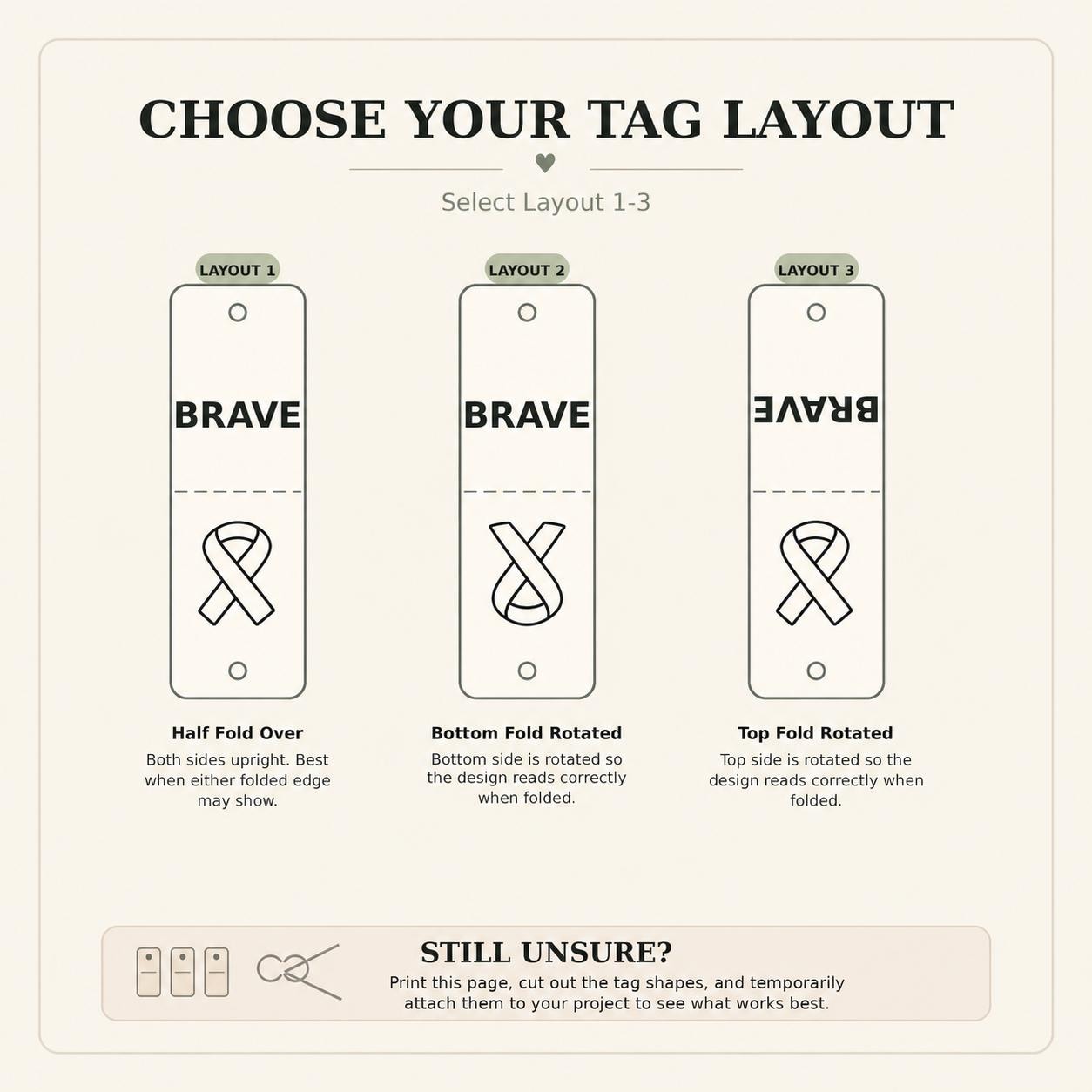 Cancer Awareness Faux Leather Tags With Rivets, Classic Heritage Ribbon Set — photo 2