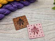 Stronger Than Cancer Faux Leather Patches – Sew-On Labels for Crochet & Knit Hats — photo 5