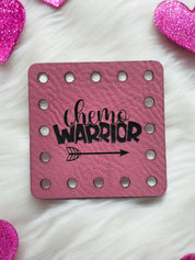 Chemo Warrior Faux Leather Patch, Cancer Support Sew-On Tags — photo 1