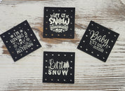 Winter Sayings faux leather patches — photo 1