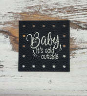 Winter Sayings faux leather patches — photo 2