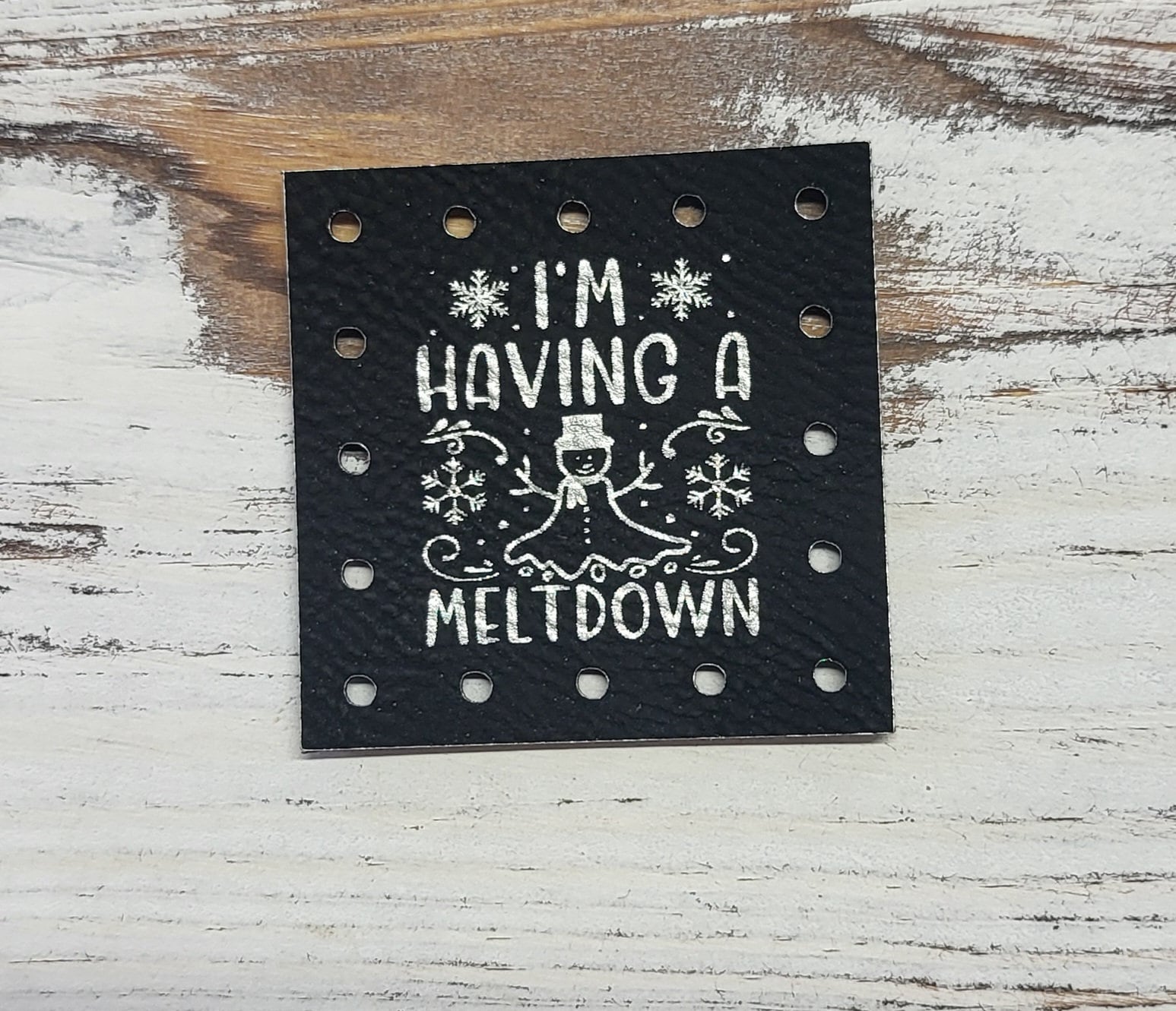 Winter Sayings faux leather patches — photo 4
