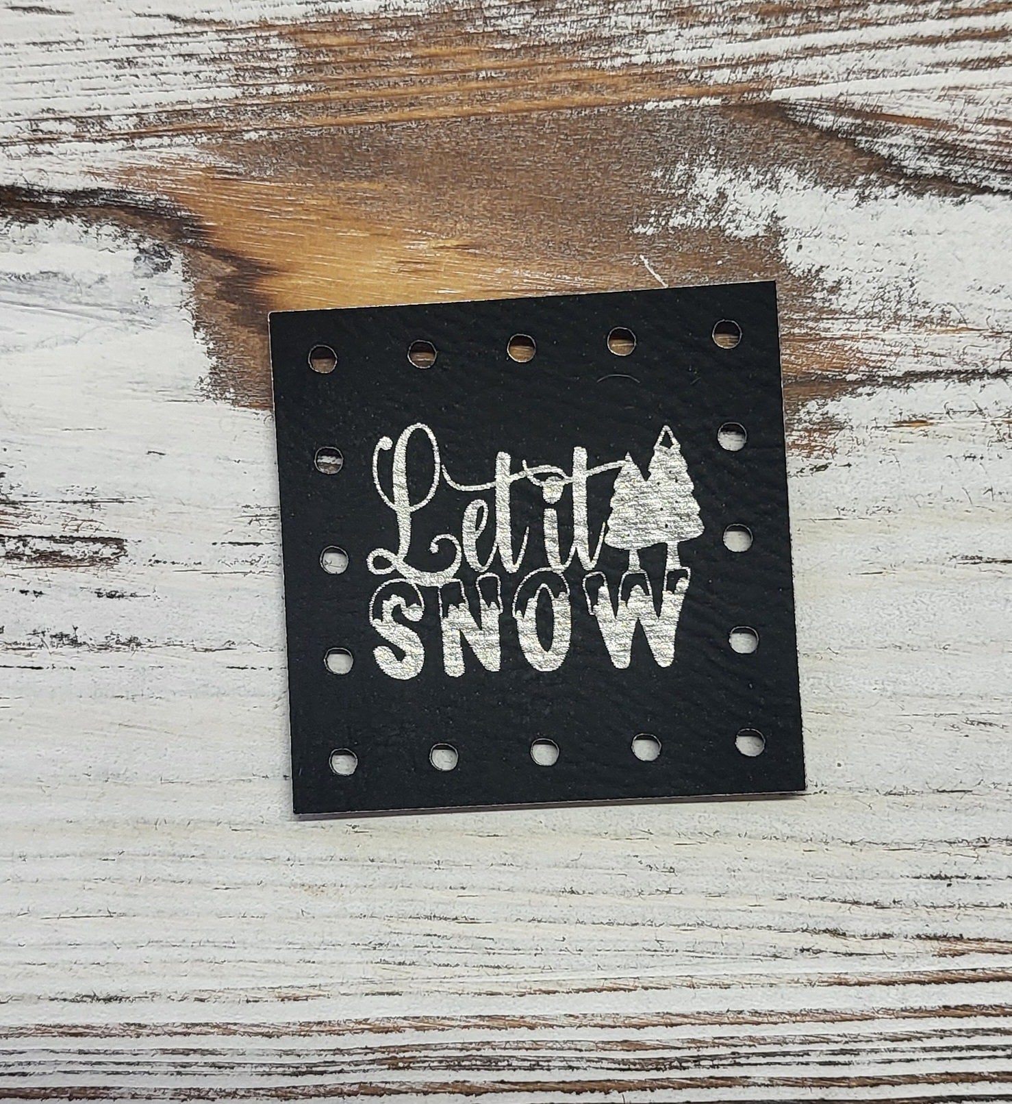 Winter Sayings faux leather patches — photo 5