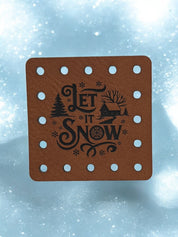 Let It Snow faux leather patches — photo 2