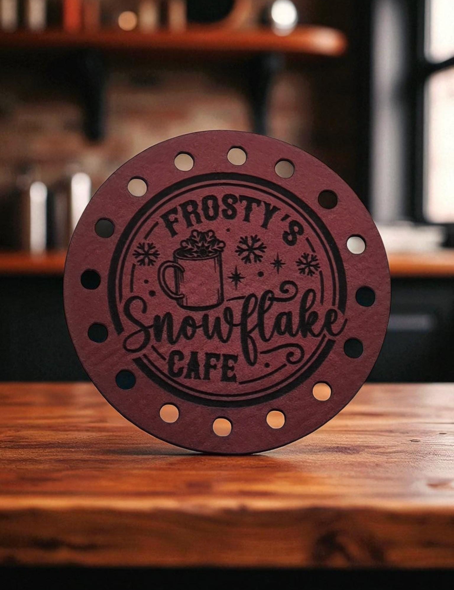 Frosty’s Snowflake Cafe faux leather patches — photo 2