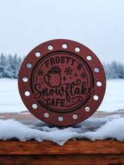 Frosty’s Snowflake Cafe faux leather patches — photo 3