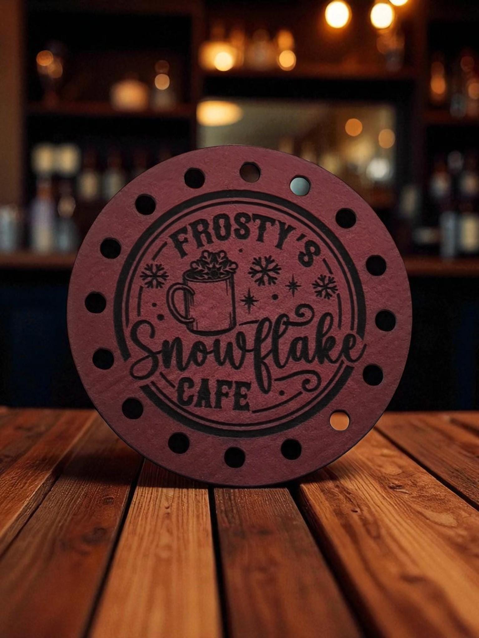 Frosty’s Snowflake Cafe faux leather patches — photo 6