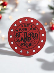 May Your Days Be Furry & Bright faux leather patches — photo 2