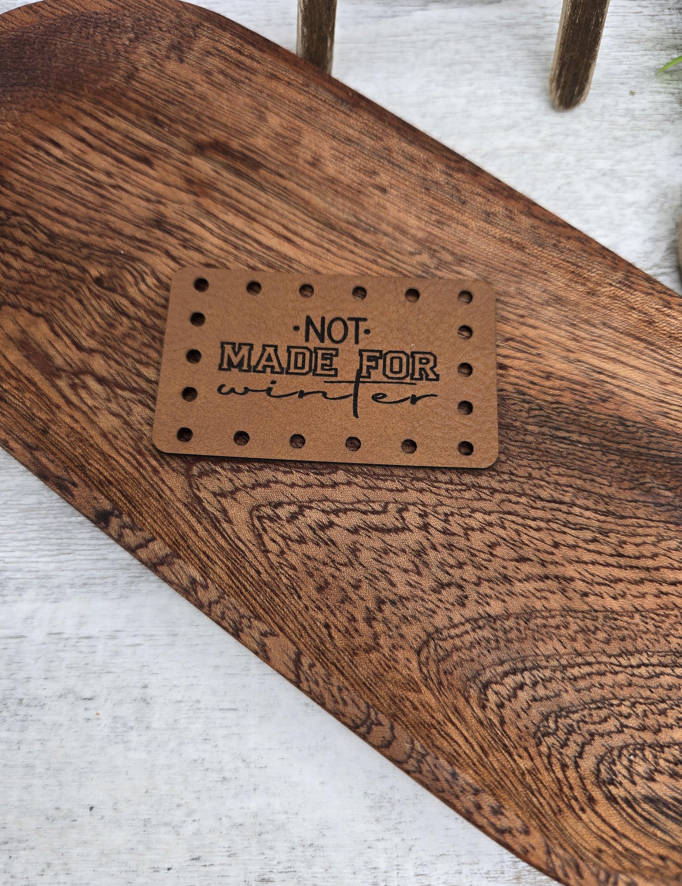 Not Made for Winter faux leather patches — photo 2