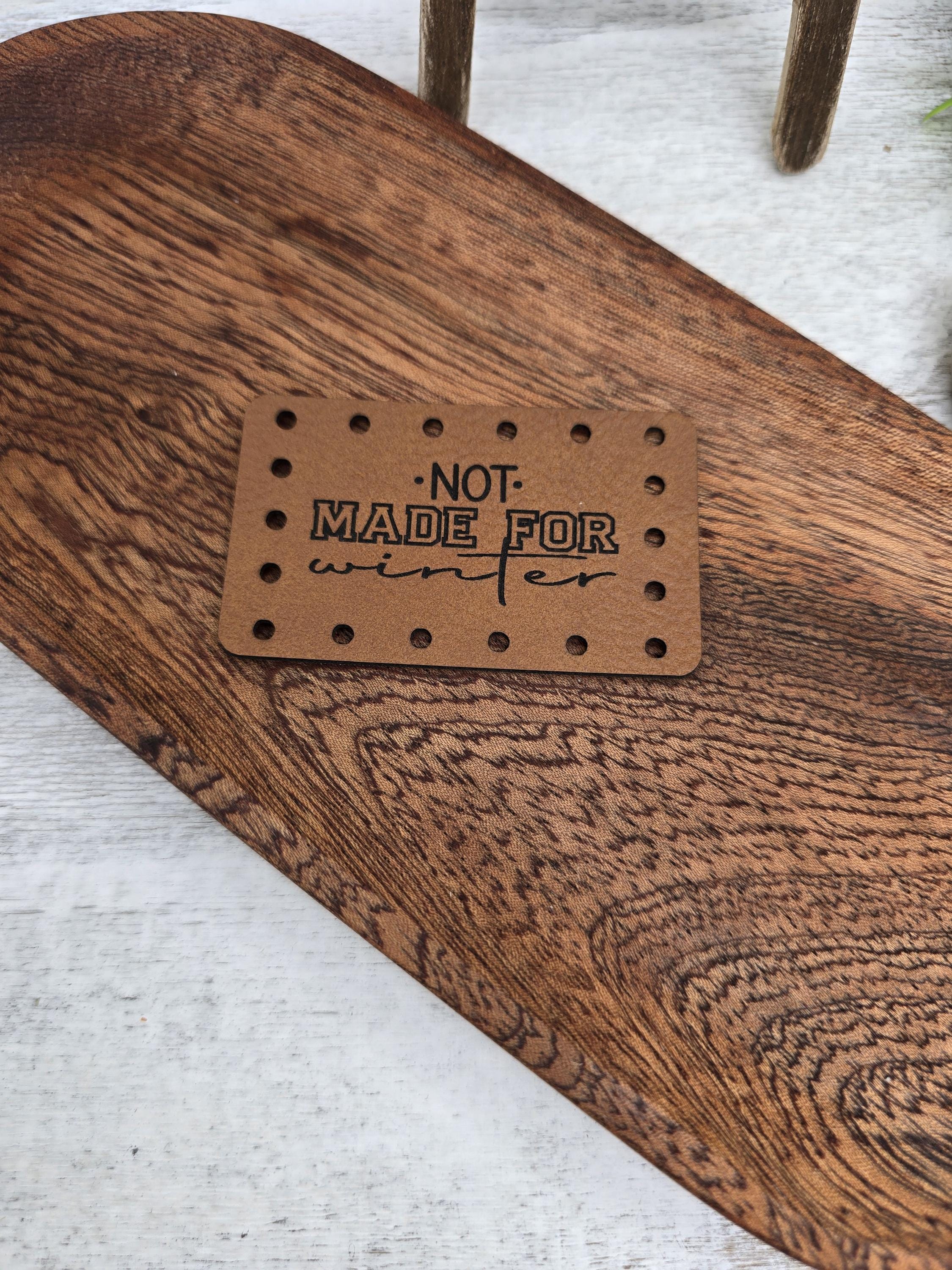Not Made for Winter faux leather patches — photo 3