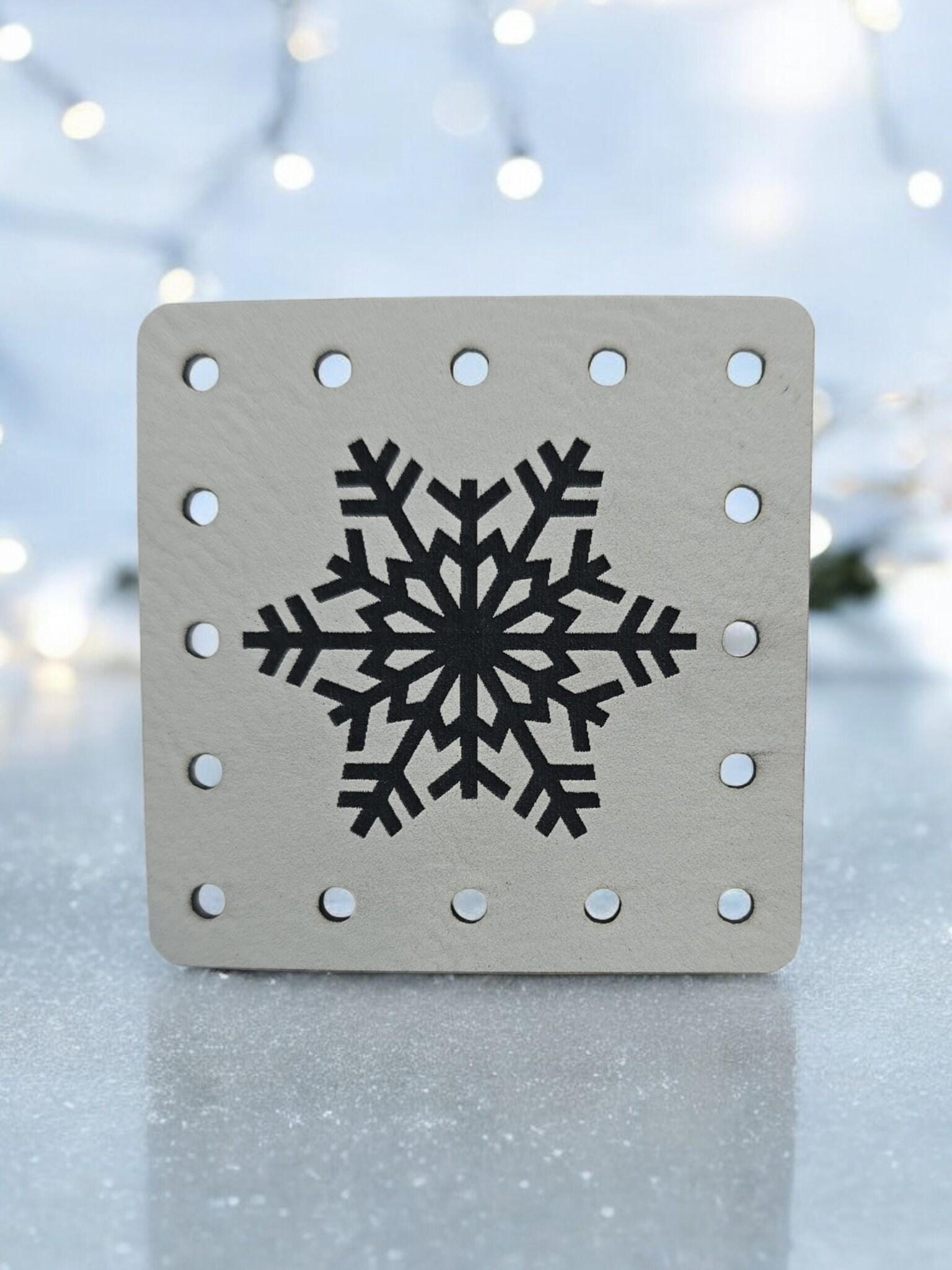Snowflake faux leather patches — photo 3