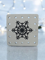 Snowflake faux leather patches — photo 3