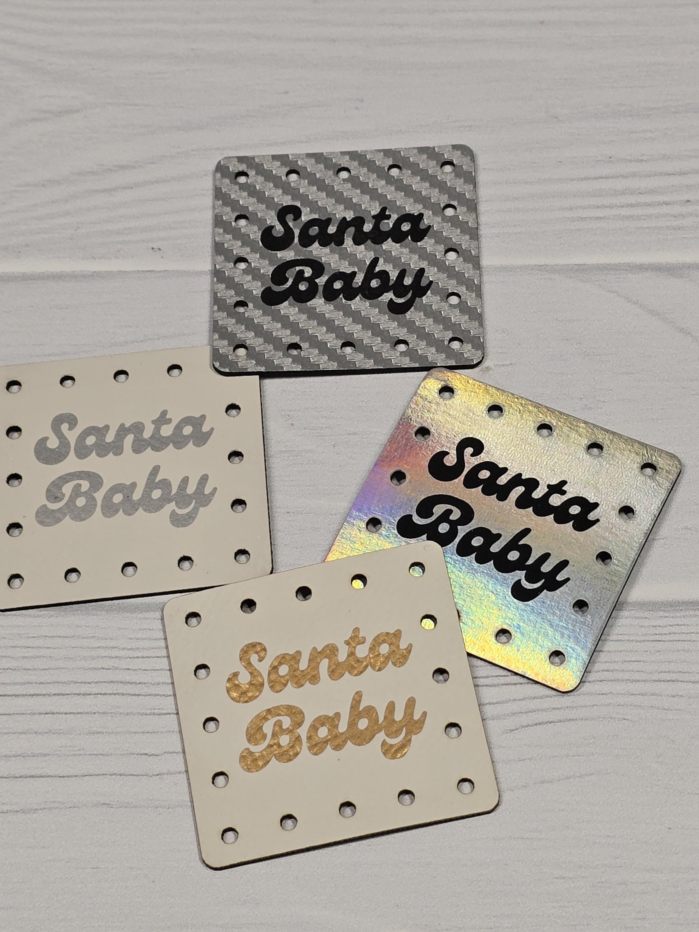 Santa Baby faux leather patches — photo 1