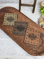 Winter Adventures faux leather patches — photo 2