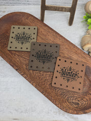 Winter Adventures faux leather patches — photo 3