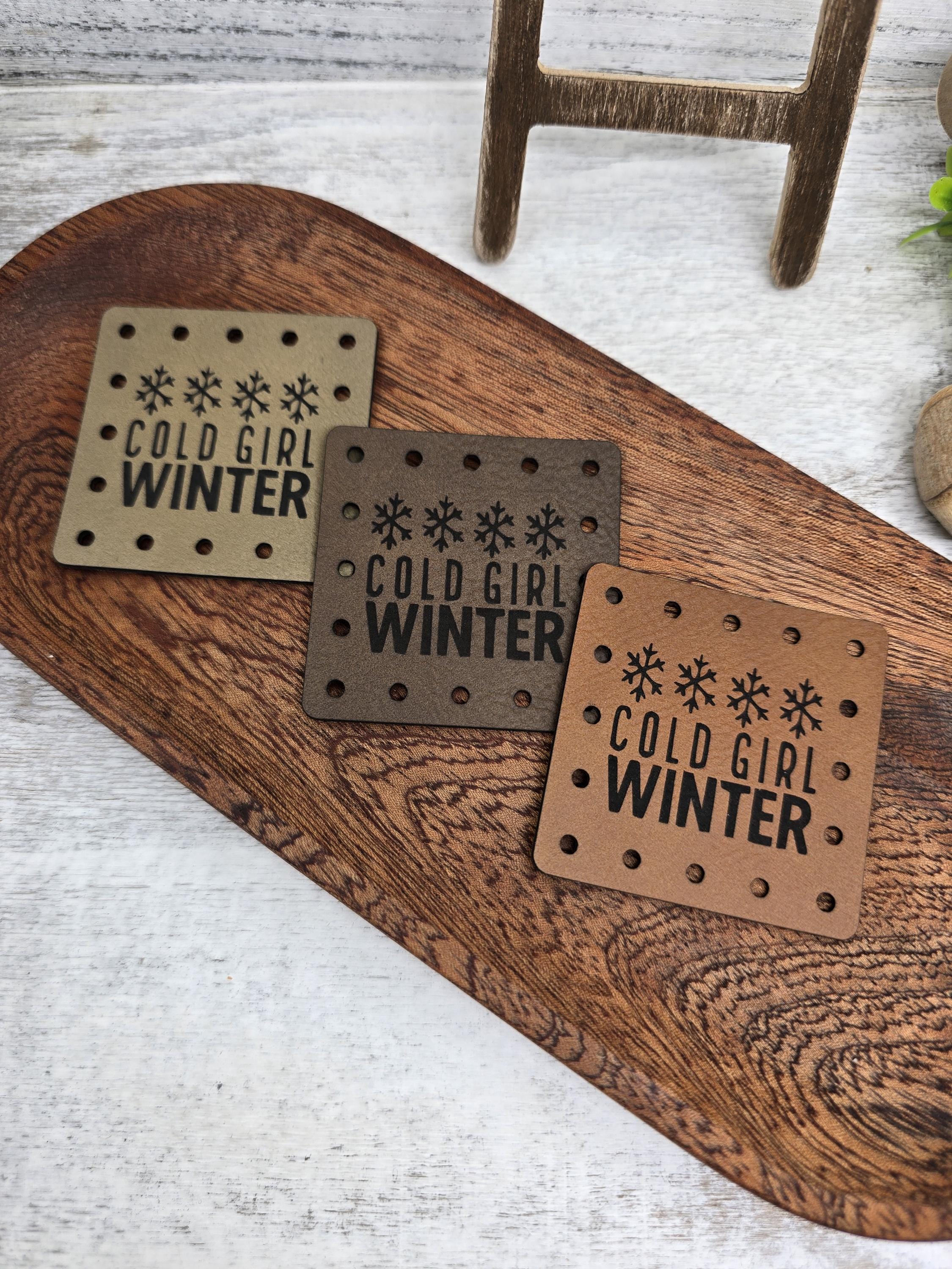 Cold Girl Winter faux leather patches — photo 2