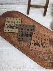 Cold Girl Winter faux leather patches — photo 3