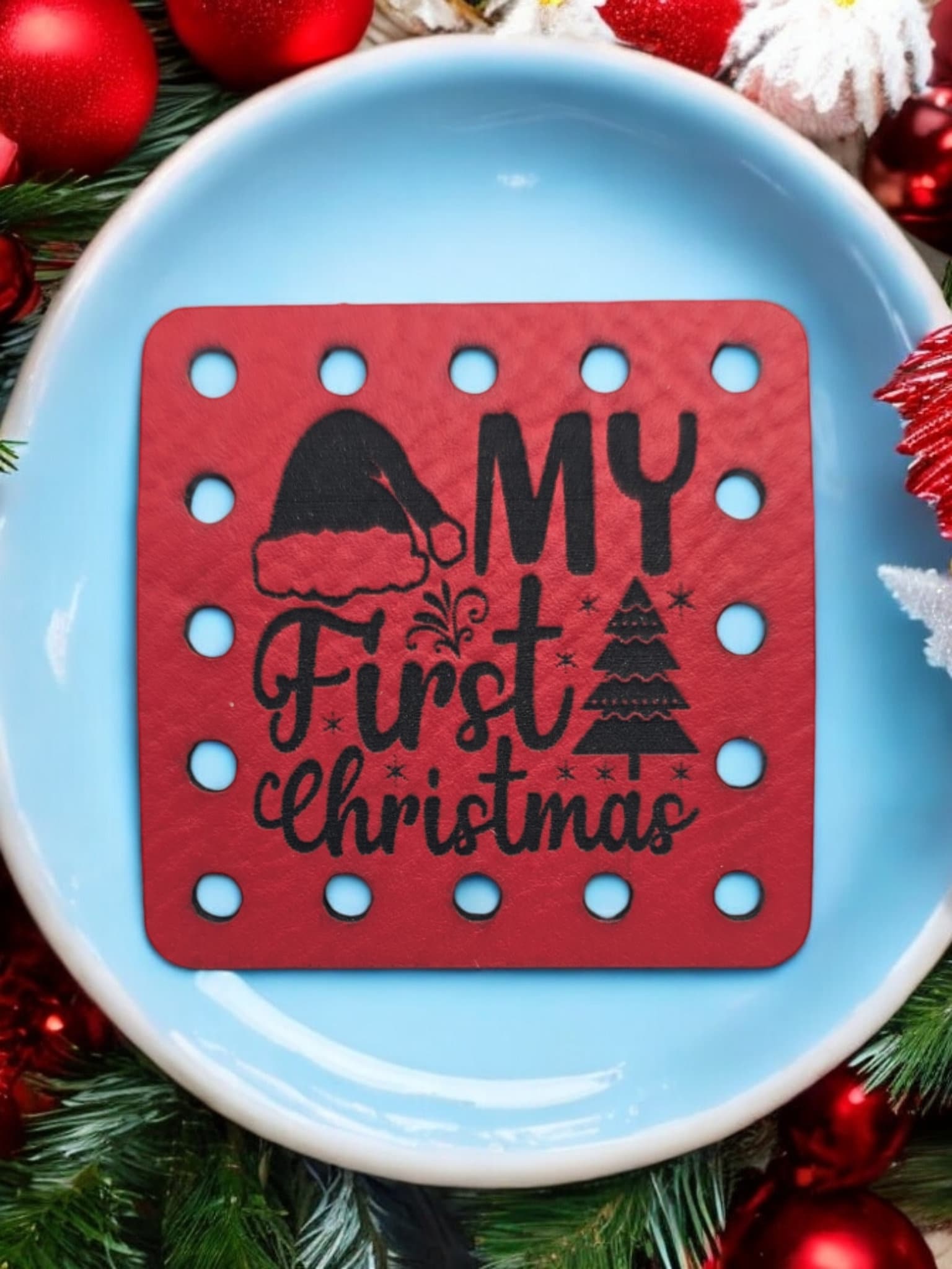 My First Christmas faux leather patches — photo 2