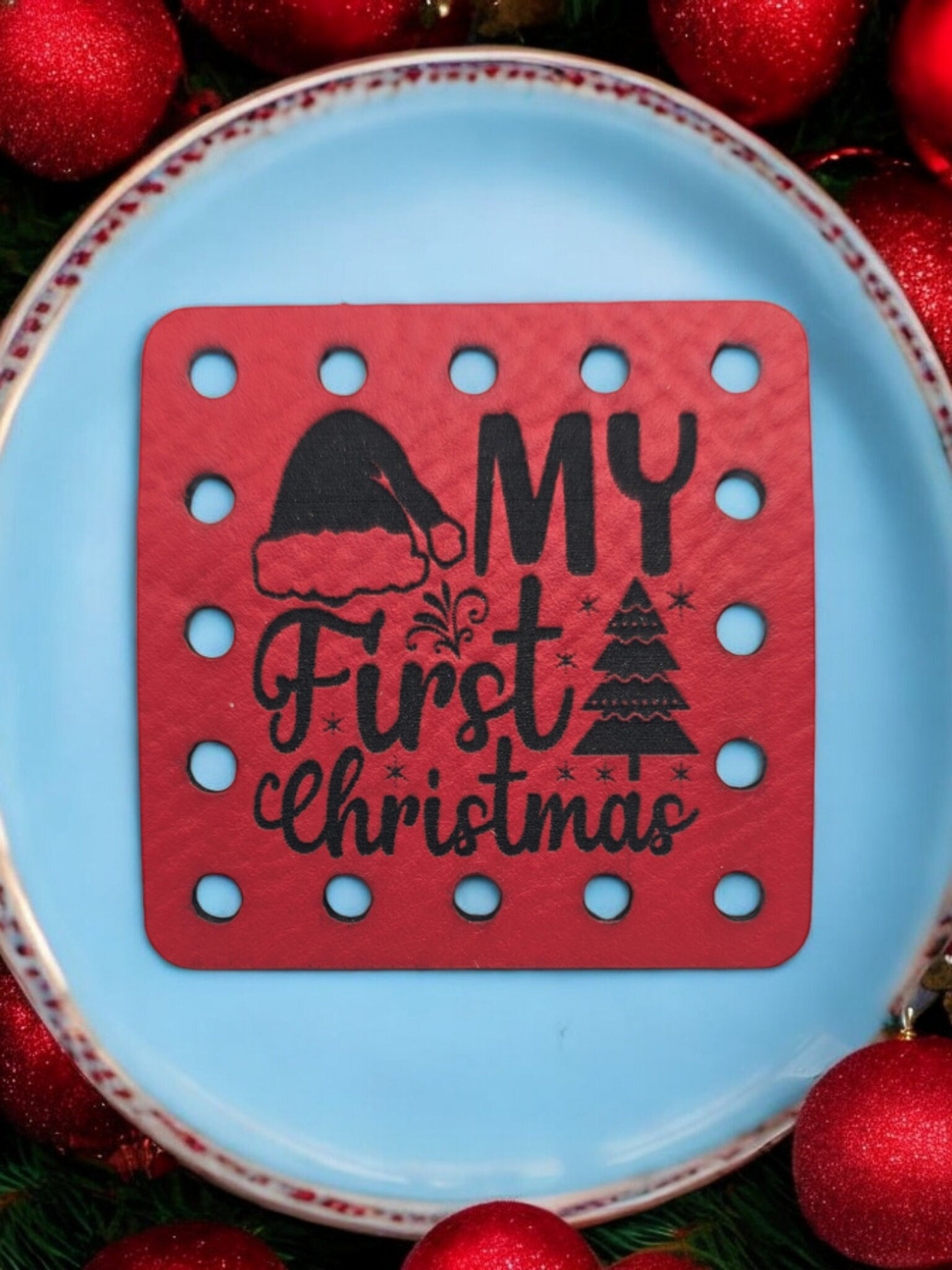 My First Christmas faux leather patches — photo 3