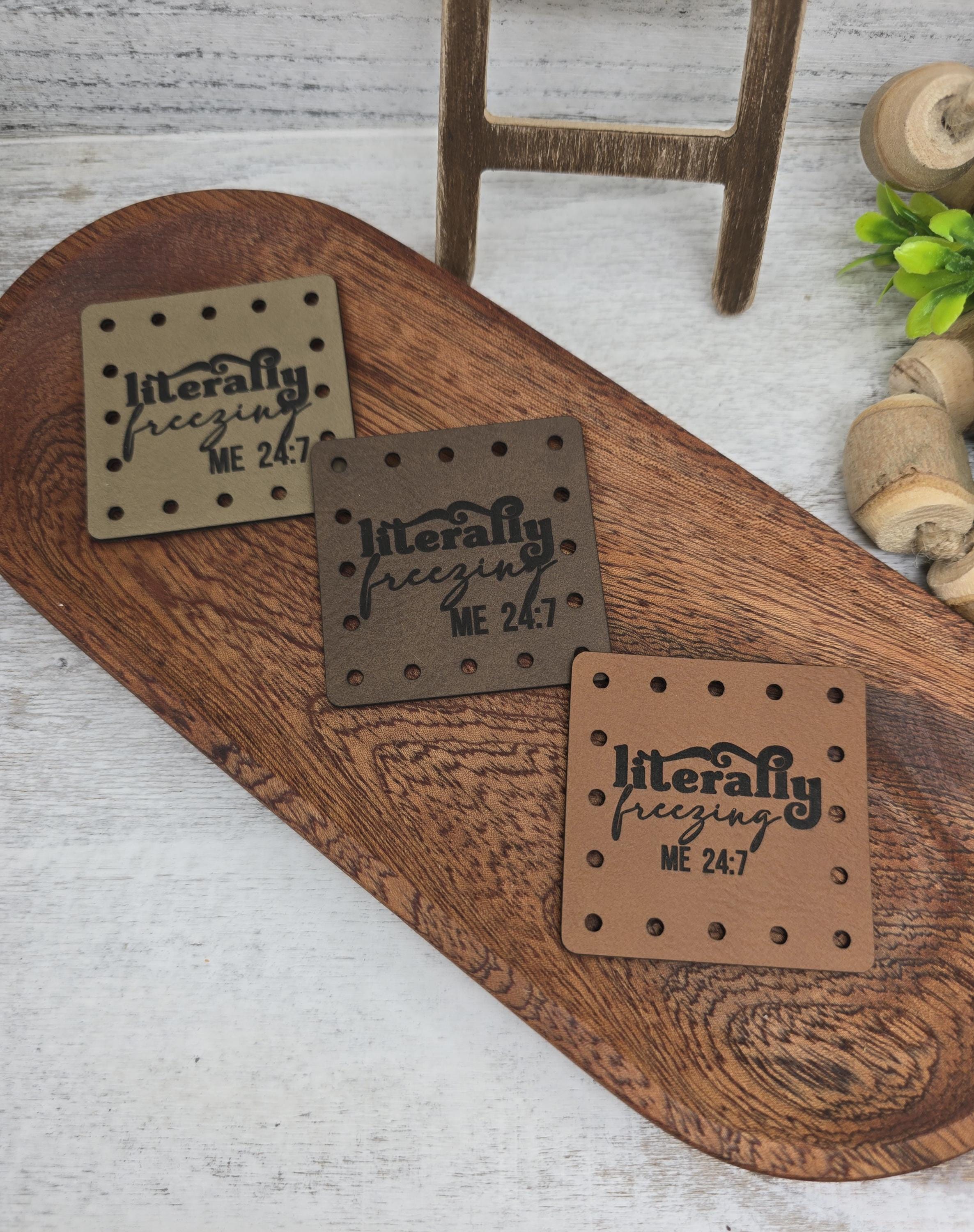 Literally Freezing faux leather patches — photo 1