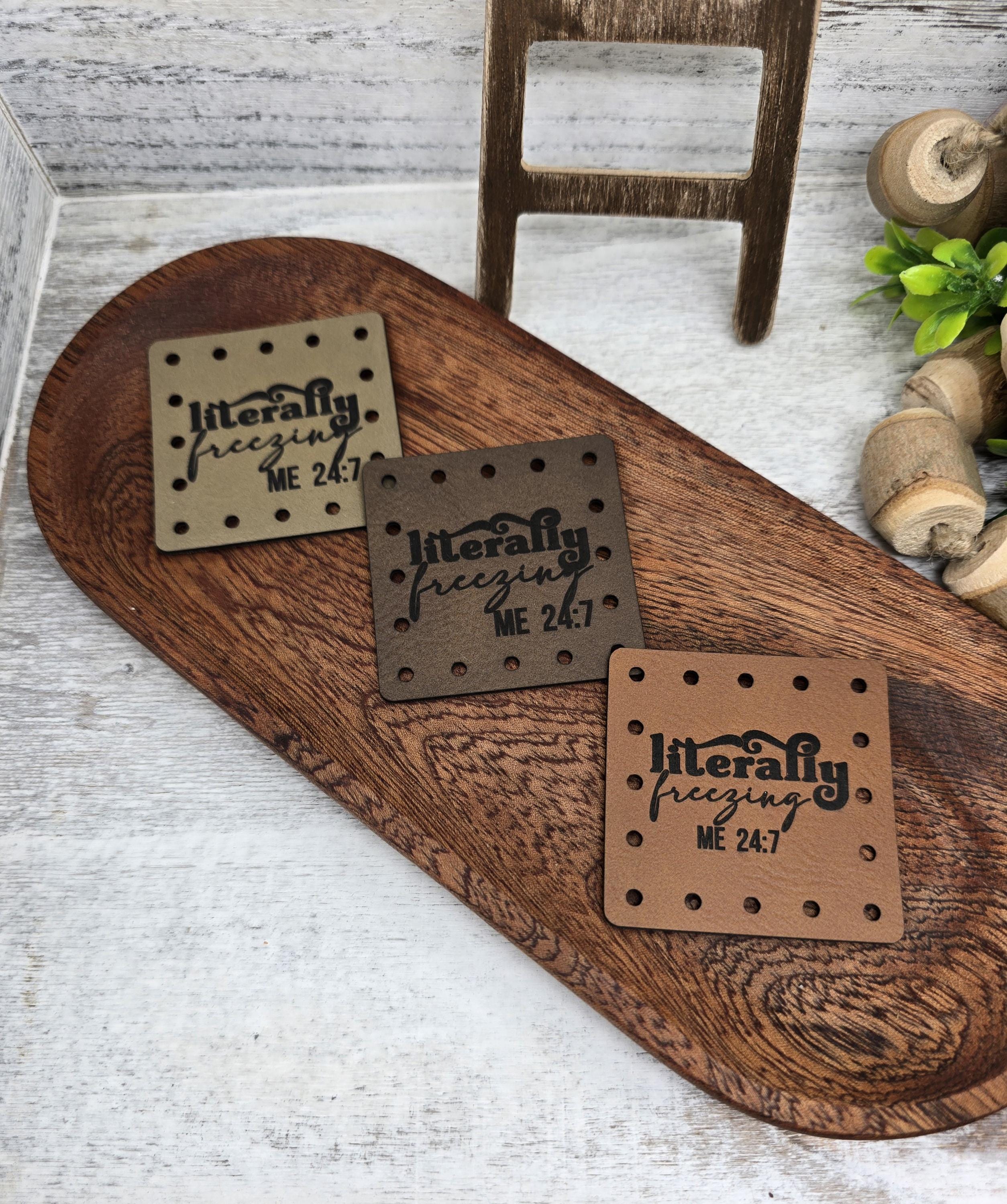 Literally Freezing faux leather patches — photo 2