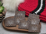 Let It Snow faux leather patches — photo 1