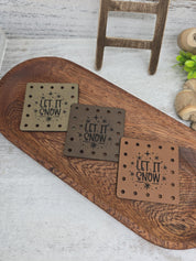 Let It Snow faux leather patches — photo 4