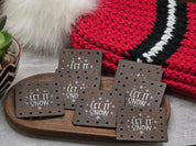 Let It Snow faux leather patches — photo 5