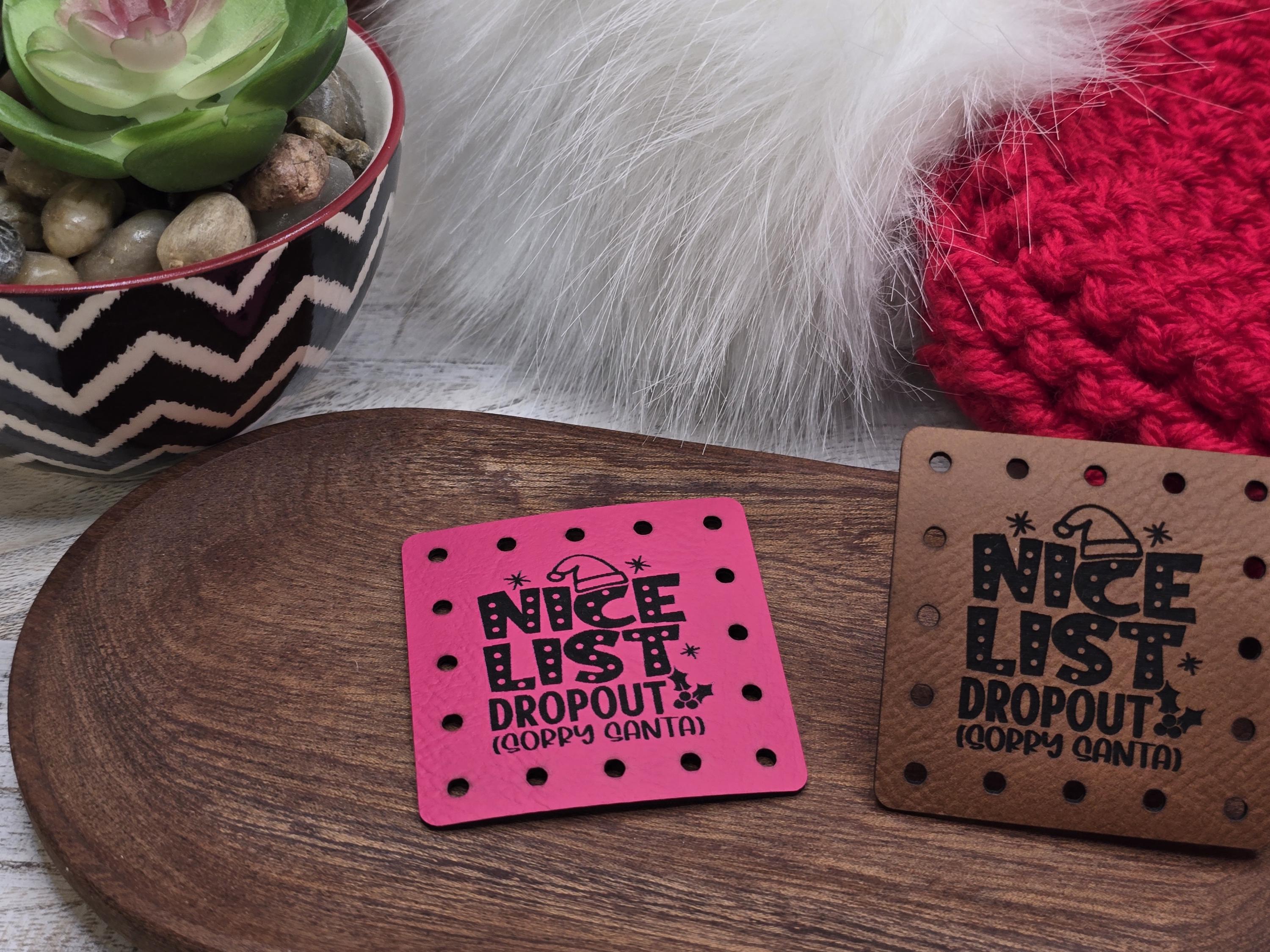 Nice List Dropout Sorry Santa faux leather patches — photo 1
