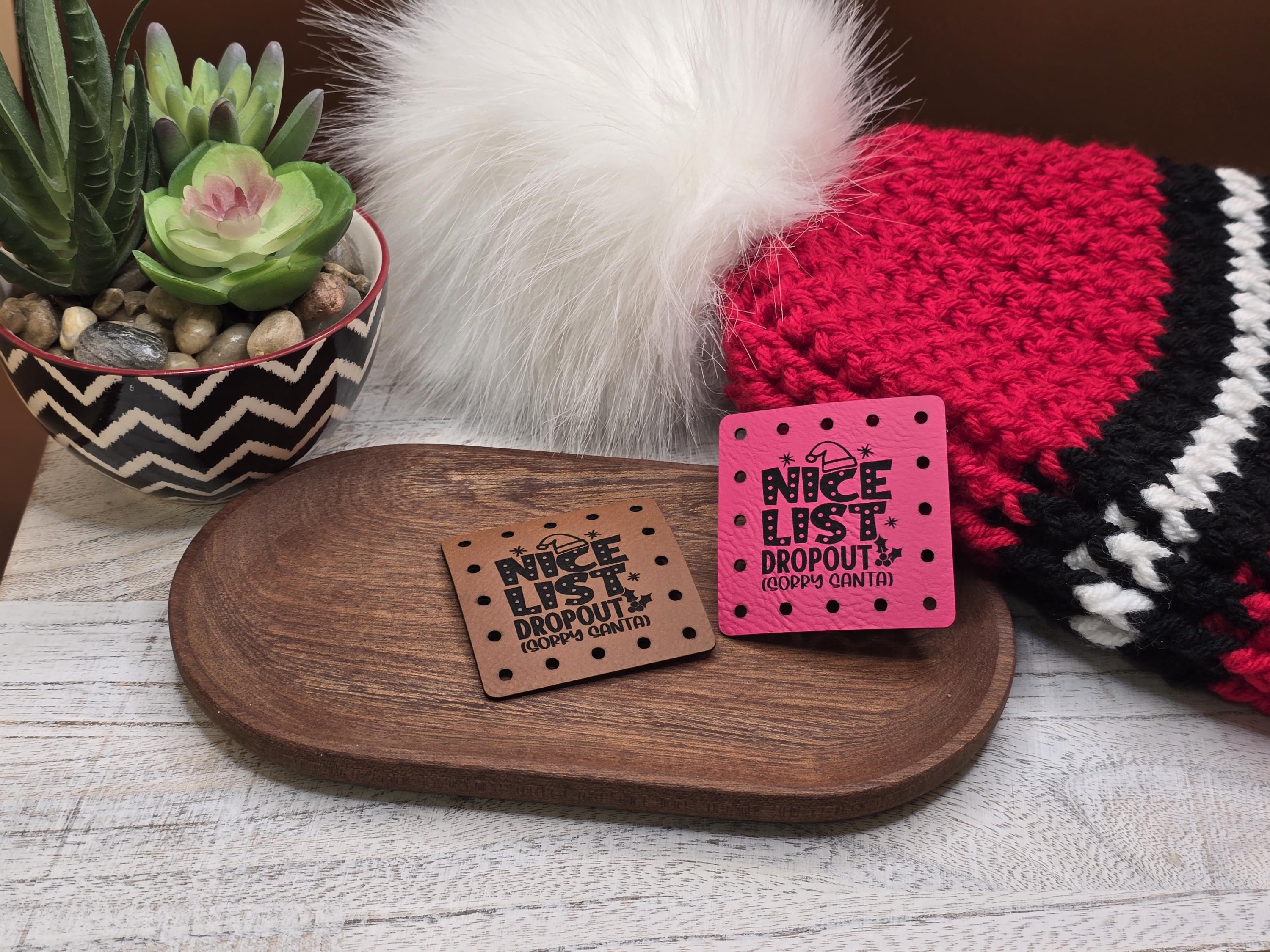 Nice List Dropout Sorry Santa faux leather patches — photo 3
