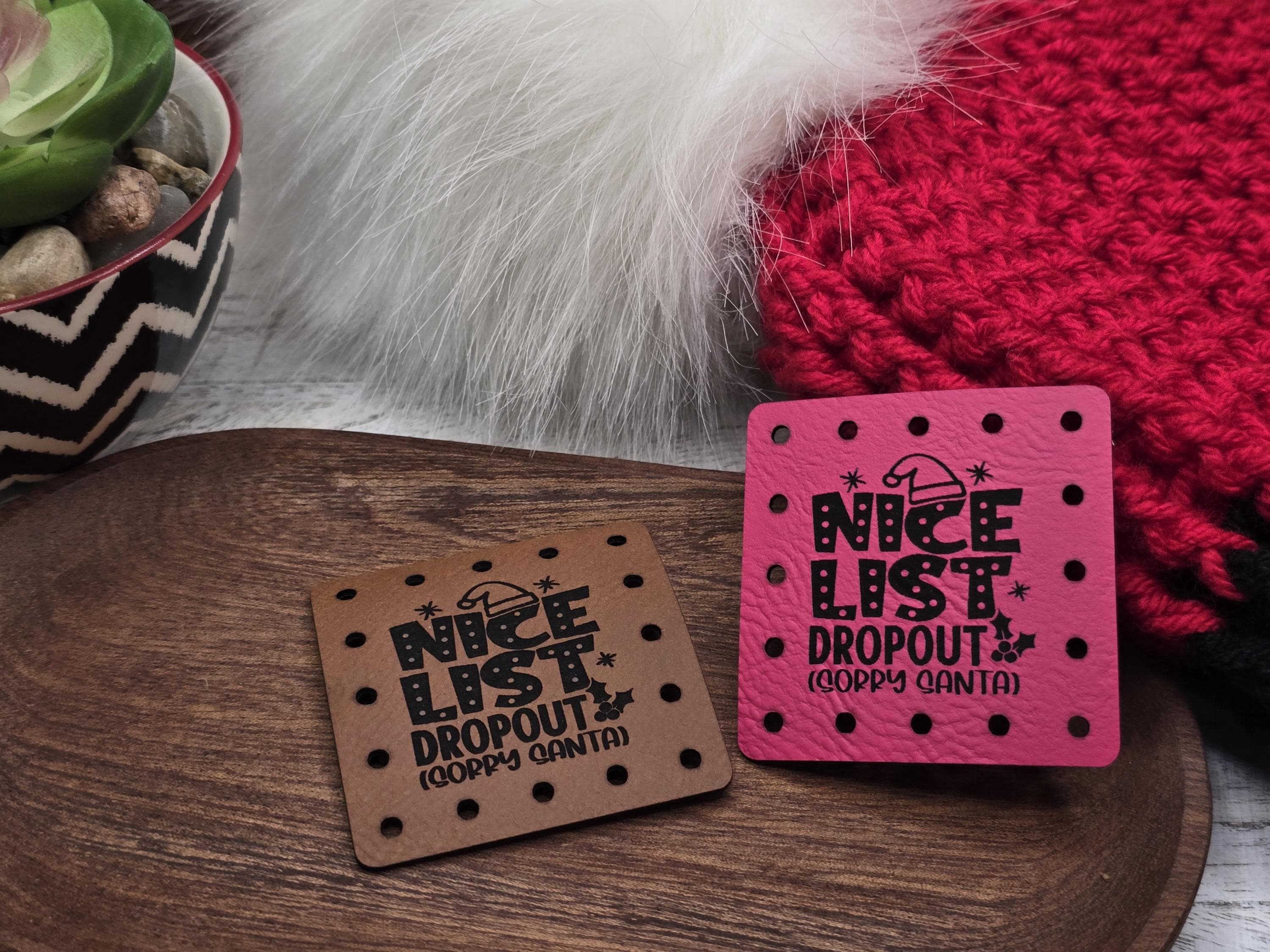Nice List Dropout Sorry Santa faux leather patches — photo 4