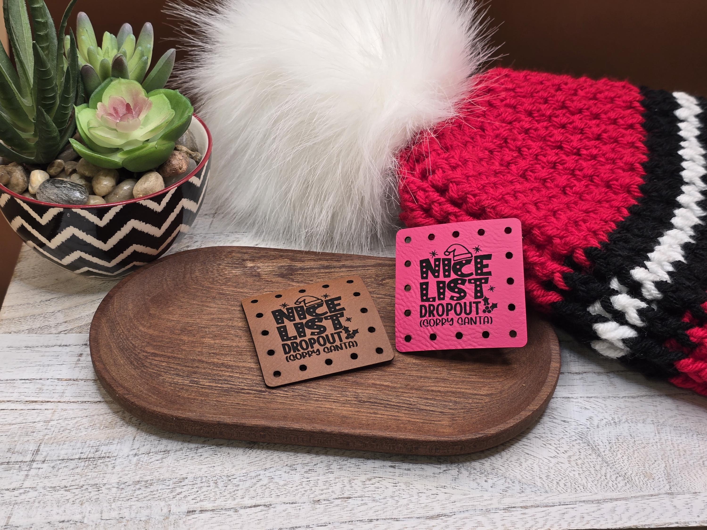 Nice List Dropout Sorry Santa faux leather patches — photo 7