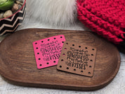 Candy Cane Wishes & Mistletoe Kisses faux leather patches — photo 2
