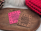Candy Cane Wishes & Mistletoe Kisses faux leather patches — photo 4