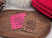 Candy Cane Wishes & Mistletoe Kisses faux leather patches — photo 7