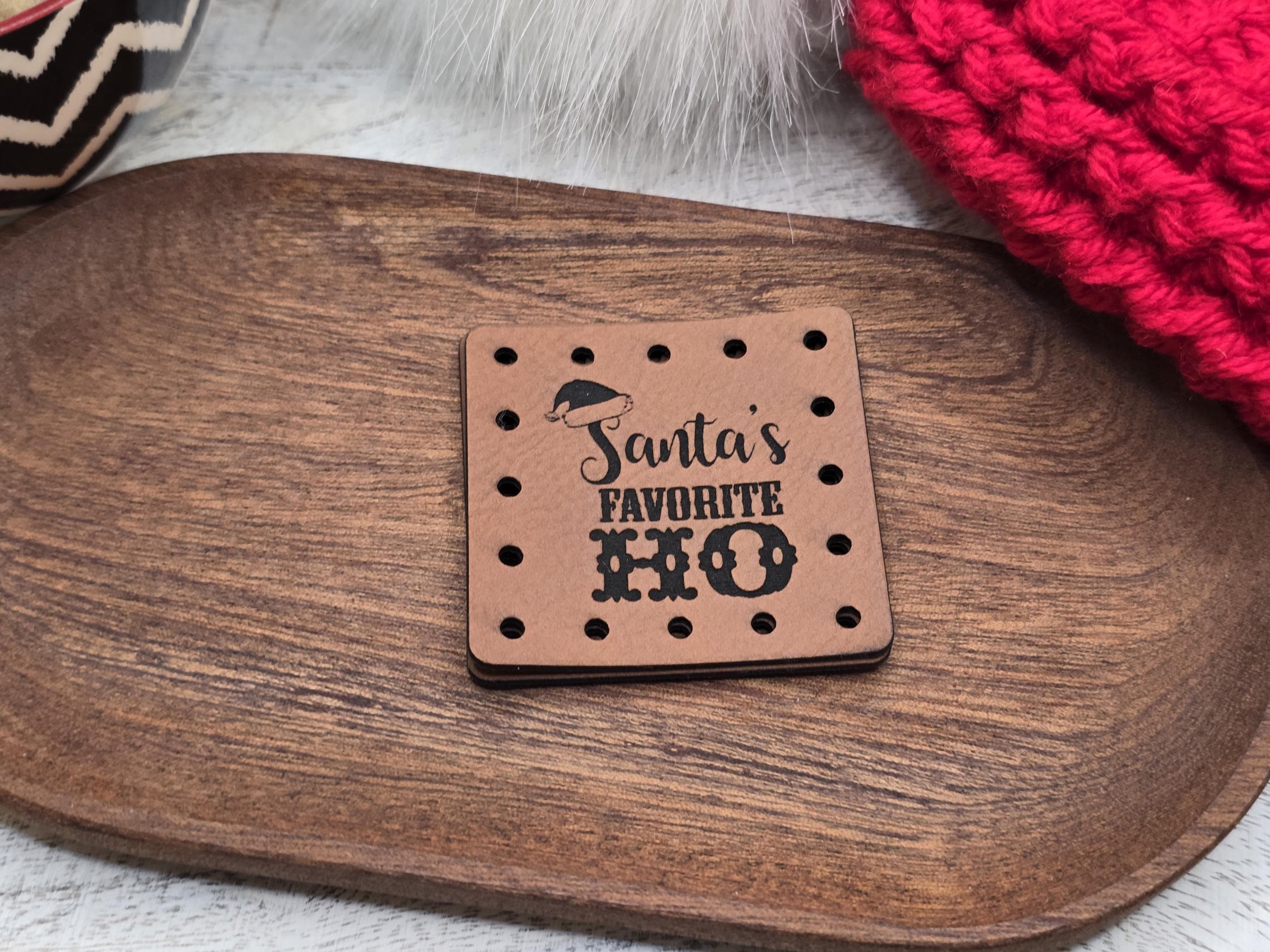 Santa's Favorite Ho faux leather patches — photo 3