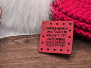 Permanently on Santa's Naughty List faux leather patches — photo 1